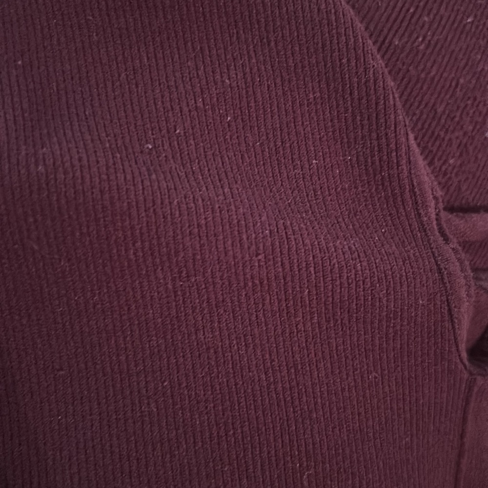 Free People ribbed Merlot body suit Sz sm/ med + FREE SHORTS - Picture 9 of 12